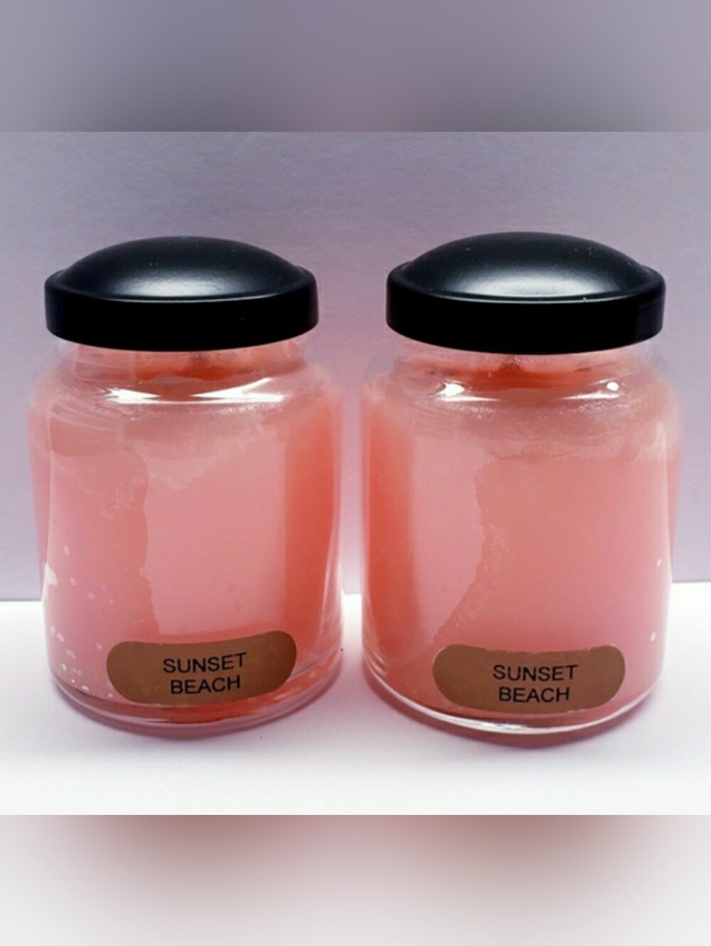 SUNSET BEACH -A Cheerful Giver Baby Jar Single Wick Candle, 6oz (2 Pcs)